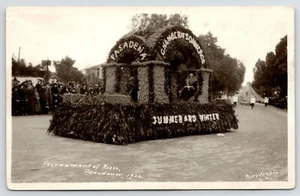 Pasadena Chamber of Commerce 4 Seasons * Rose Parade Float ~ California RPPC 1922 - Bild 1 von 2