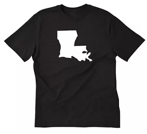 Louisiana T-Shirt Tee Shirt Cotton Home Place Name Vacation Gift United States - Picture 1 of 8
