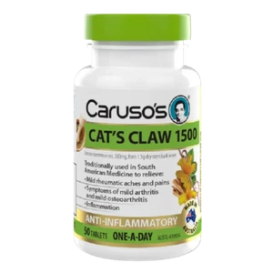 Caruso's Cat's Claw 1500 50 Tablets Anti-Inflamatory Mild Arthritis Ache & Pains - Picture 1 of 1