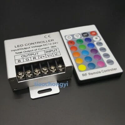 DC 12V 36A 288W 24key RF Remote Controller Control RGB 3528 5050 SMD LED Strip - Image 1 of 3