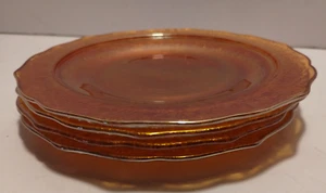 Bundesnormandie Blumenstrauß & Gitter Ringelblume Karneval Glas DESSERT-/BROTTELLER - Bild 1 von 4