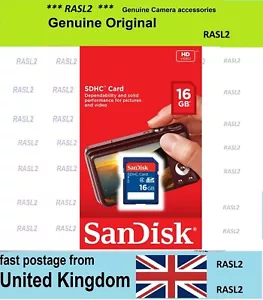 Genuine SanDisk Memory Card For Canon IXUS 70, 75, 80, 90, 100, 130, 190, 220 HS - Picture 1 of 4