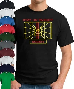 CAMISETA STAY ON TARGET > Divertido Lema Novedad Para Hombres Geek Nerd Inspirado en Star Wars - Imagen 1 de 22