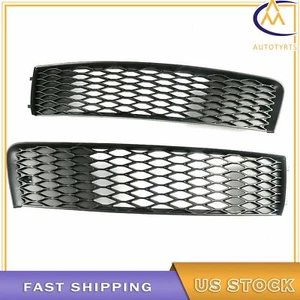 Fog Lights Lamps Black Grille Cover For 2013-2015 AUDI Q7 S Line Left&Right Side - Picture 1 of 6