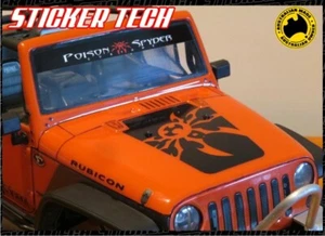 JEEP RUBICON AXIAL SCX10 1/10 POISON SPYDER HOOD AND DOOR DECAL SET ALL COLOURS - Picture 1 of 4