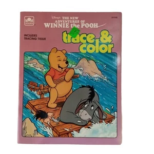 Winnie The Pooh Trace & Color Book Golden Books Disney 1989 Vintage Eeyore NOS - Picture 1 of 10