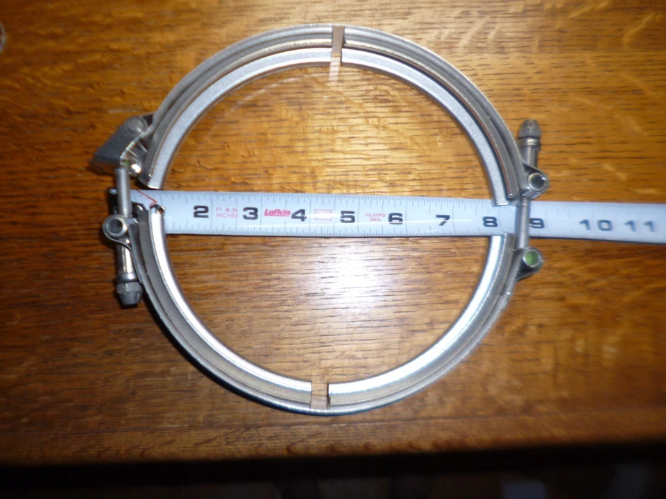 Acoplamiento de banda en V, 7 pulgadas, inoxidable, mil-spec Foto 1 de 4