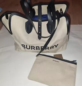 Burberry Tasche Handtasche Cotton Canavas Soft Belted Tote Bag Neu - Bild 1 von 19