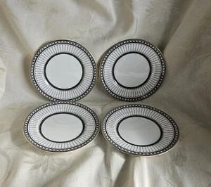4er SET WEDGWOOD COLONNADE SCHWARZ - BROTTELLER - BONE CHINA - ENGLAND - Bild 1 von 4