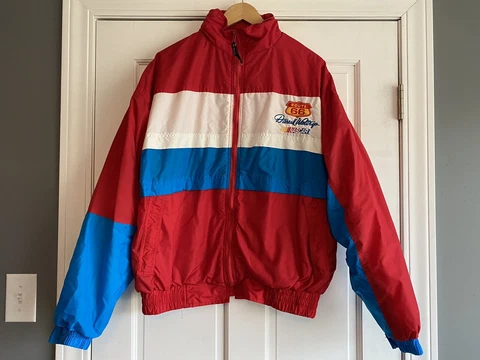 Competitors View Darrell Waltrip Jacket Hooded Colorblock Nascar Mens XL Cover