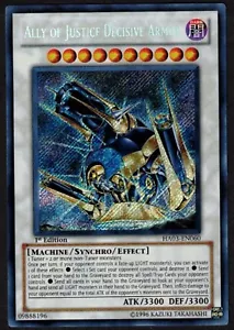 Yugioh Ally of Justice Decisive Armor HA03-EN060 Secret Rare 1st Ed - MP - Picture 1 of 2