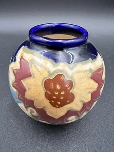 Japanische handbemalte Keramik Vase Kobalt Made in Japan - Bild 1 von 11