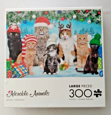Puzzle Gato Navidad Meowy 300 Piezas con Póster, Completo Vacaciones Foto 1 de 4