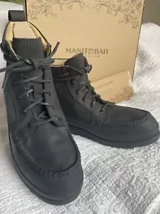 NEW in box Manitobah Mukluks Mesa Moc Toe Unlined boot MENS black size 12 - Picture 1 of 20