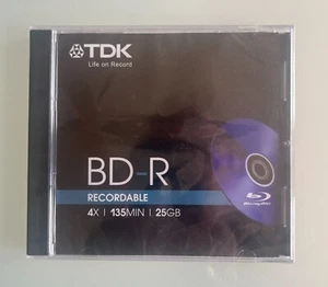 TDK BD-R 5PK Recordable Blu-Ray CD 135Min 25GB NEU OVP - Bild 1 von 1