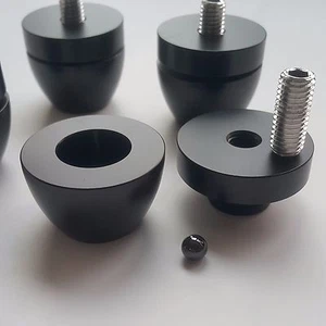 3x Hifi Lautsprecher Isolierung Spike Fuß Ständer Base Center Kugel M8 Schraube High End - Bild 1 von 5