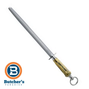 Butcher's 12" FDICK Oval Multiron Sharpening Steel 30cm Yellow Handle | 7650330 - Picture 1 of 5