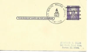 GENERAL WILLIAM MITCHELL (T-AP-114) 4 Jul 1962 L-T 2t(n+u)(TAP) on Postcard - Picture 1 of 1