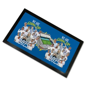 Leeds Utd Promoted 2025 Bar Runner Matte 2 Größen Leeds Man Cave Bar Geschenk - Bild 1 von 6