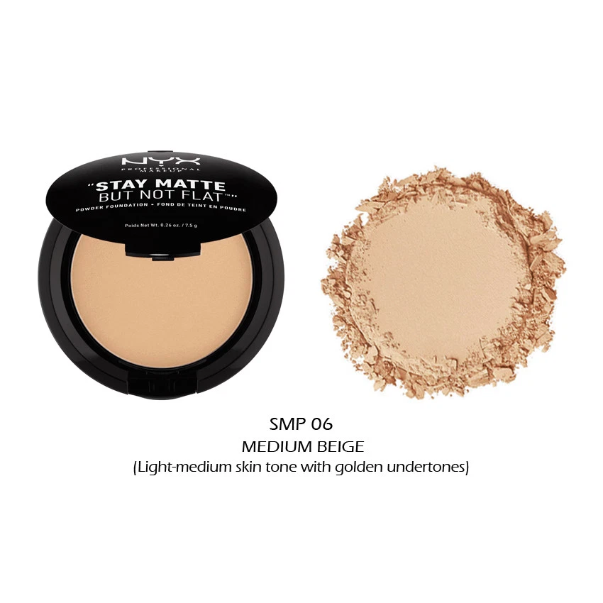 NYX Stay Matte but Not Flat Powder Foundation - NX Smp06 Medium Beige