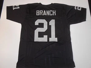 UNSIGNED CUSTOM Sewn Stitched Cliff Branch Black Jersey - M, L, XL, 2XL, 3XL - Picture 1 of 2