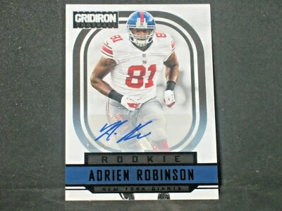Adrien Robinson 2012 Gridiron Autograph Rookie (07/25) New York Giants #202 Auto - Image 1 of 2