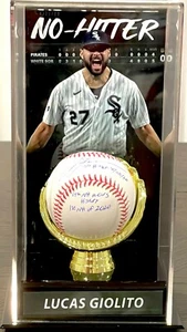 LUCAS GIOLITO HAND SIGNED INSCRIBED NO HITTER BASEBALL WITH CASE FANATICS COA LE - Picture 1 of 8