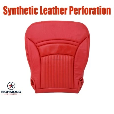 2001 2002 雪佛兰 Corvette - 司机侧底替换皮革座椅套红色 — 第 1/4 张图片