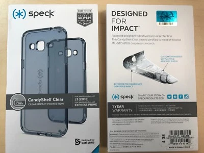Funda Speck CandyShell azul/transparente OEM para Samsung Galaxy J3 (2016) Express Prime Foto 1 de 2