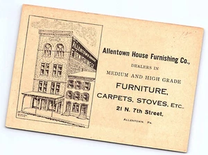Allentown Hospital House Furnishing PA Advertising Postcard Size D152 - Picture 1 of 2