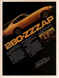 Datsun 280-Z 1977 anuncio impreso original ~ envío rápido ~ auto dorado - Imagen 1 de 1