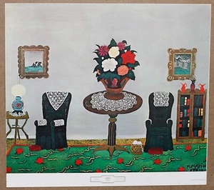 Litografía Horace Pippin Interior Victoriano Vintage Original 1960 Primera Impresión Edición Limitada - Imagen 1 de 1