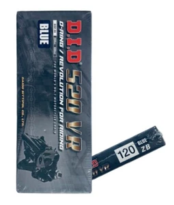 motorcycle O-ring chain (DID) 520 VR-120 ZB BLUE - Picture 1 of 3