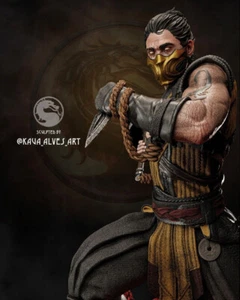 Scorpion 3D Printed Figure, Mortal Kombat Ninja Specter, Unpainted - Picture 1 of 7