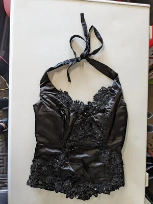 Corsé halter negro hecho a medida Foto 1 de 2