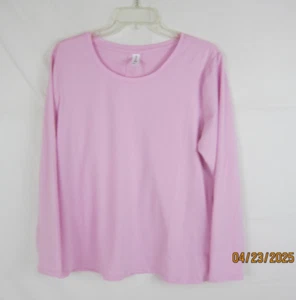 All In Motion Women's Essential Soft Long Sleeve Pink Crewneck Shirt XL - Picture 1 of 12