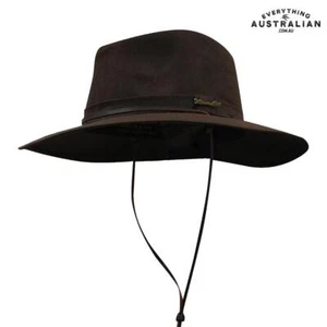 Thomas Cook Wide Brim Oilskin Hat Dark Brown - Bild 1 von 4