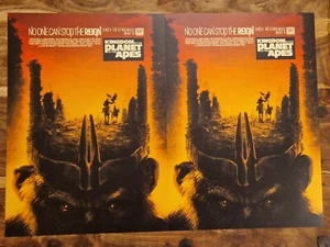 2 x Cineworld Exclusive Kingdom of the Planet of the Apes Matt Ferguson  Poster  - Picture 1 of 1