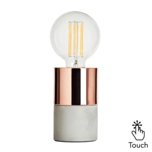 Litecraft Concrete Table Lamp With Touch Sensitive Base - Copper - Picture 1 of 6