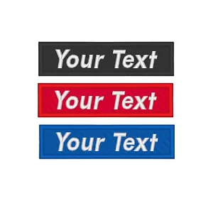 Parches de texto bordados personalizados - Etiqueta de nombre para motociclista parche de costura - Imagen 1 de 12
