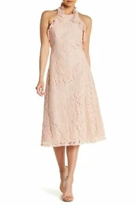 ¡NUEVO! Vestido halter de encaje Nanette Lepore para mujer 6 en apenas rubor nuevo con etiquetas $169 - Imagen 1 de 2