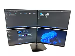 HP P244-inch IPS Frameless Trading Bundle - Quad Screen and stand - Picture 1 of 7