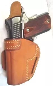 Vintage OEM Bianchi Tan Leather LH Holster 4 ASKINS AVENGER Detonics 1911 45 NOS - Picture 1 of 12