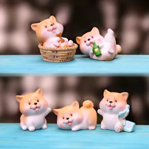Süße Akita Hundepuppe, kleine Hundepuppe, Shiba Inu Cartoon Tier Desktop Ornament - Bild 1 von 26