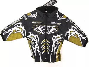 Wulfsport f10 BLACK & GOLD kids ride jacket size 24 motocross motorbike age 2-3 - Picture 1 of 3