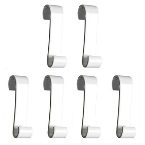 Ganchos en S grandes de plástico para toallas para baño, ducha, blancos (Paquete de 6) - Imagen 1 de 1