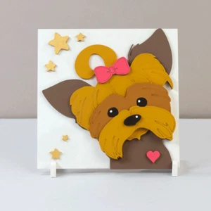 Rosa Talent Doggy 3D Painting on Primed Fiberboard Set. Create Your DIY Decor... - Picture 1 of 3