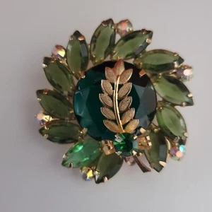 JULIANA D&E Shades of Green Brosche Vintage - Bild 1 von 19
