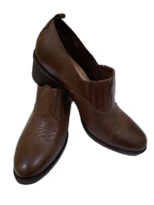 UMBERTO RAFFINI Brown Leather KACY Ankle Bootie Casual Womens Size 10 - Picture 1 of 13