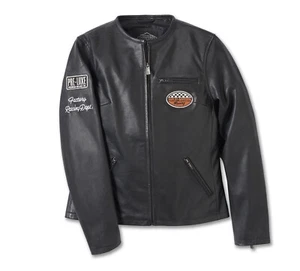 Harley-Davidson Lederjacke 120th Anniversary Cafe Racer Rindsleder Schwarz - Bild 1 von 5